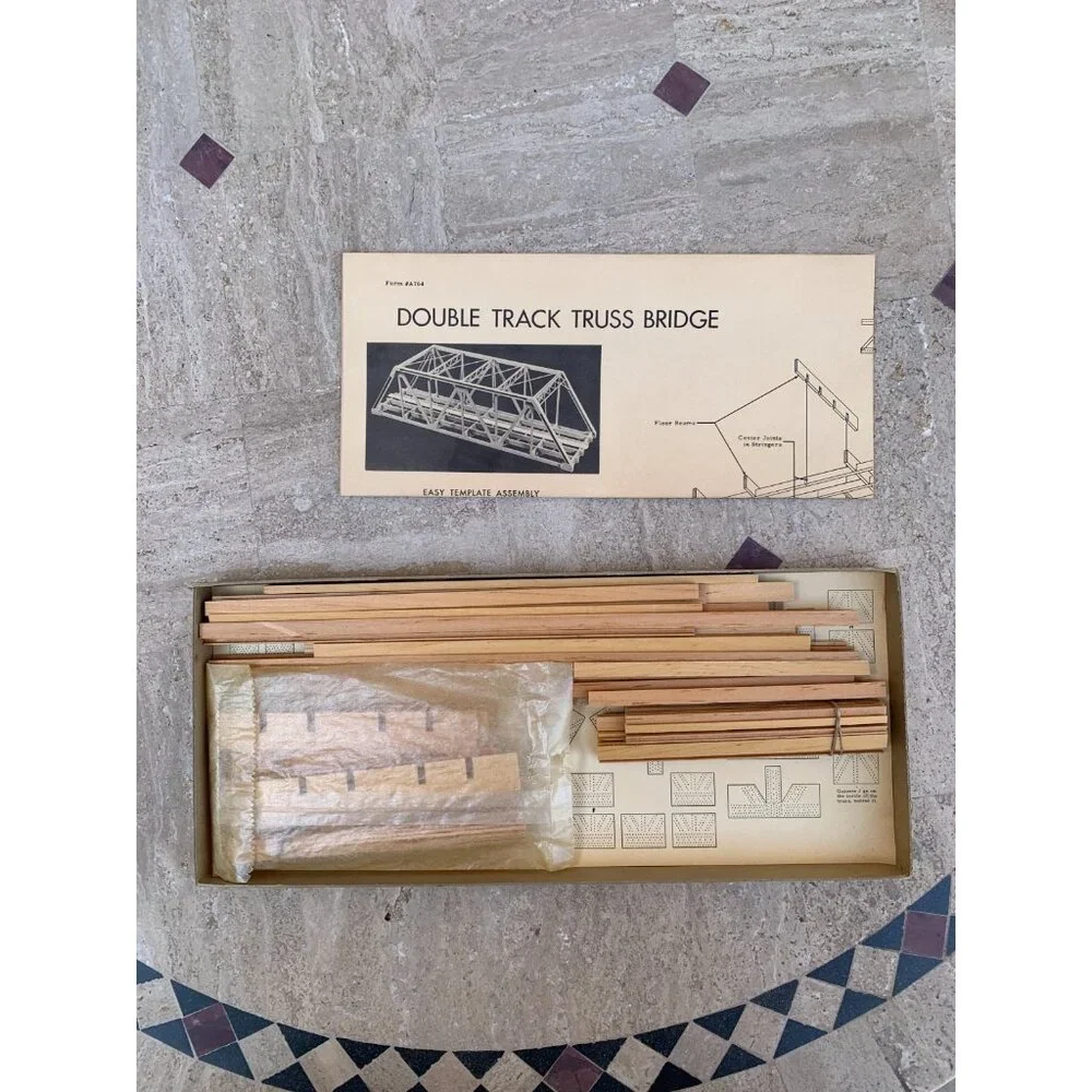 E Suydam HO Double Track Truss Bridge Kit #764 Craftsman Wood Model Campbell NOS